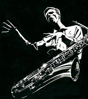 Jerry Mulligan Scratchboard