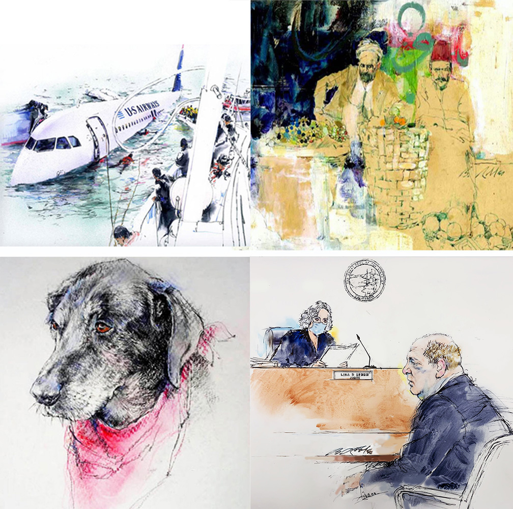 Bill Robles courtroom illustration